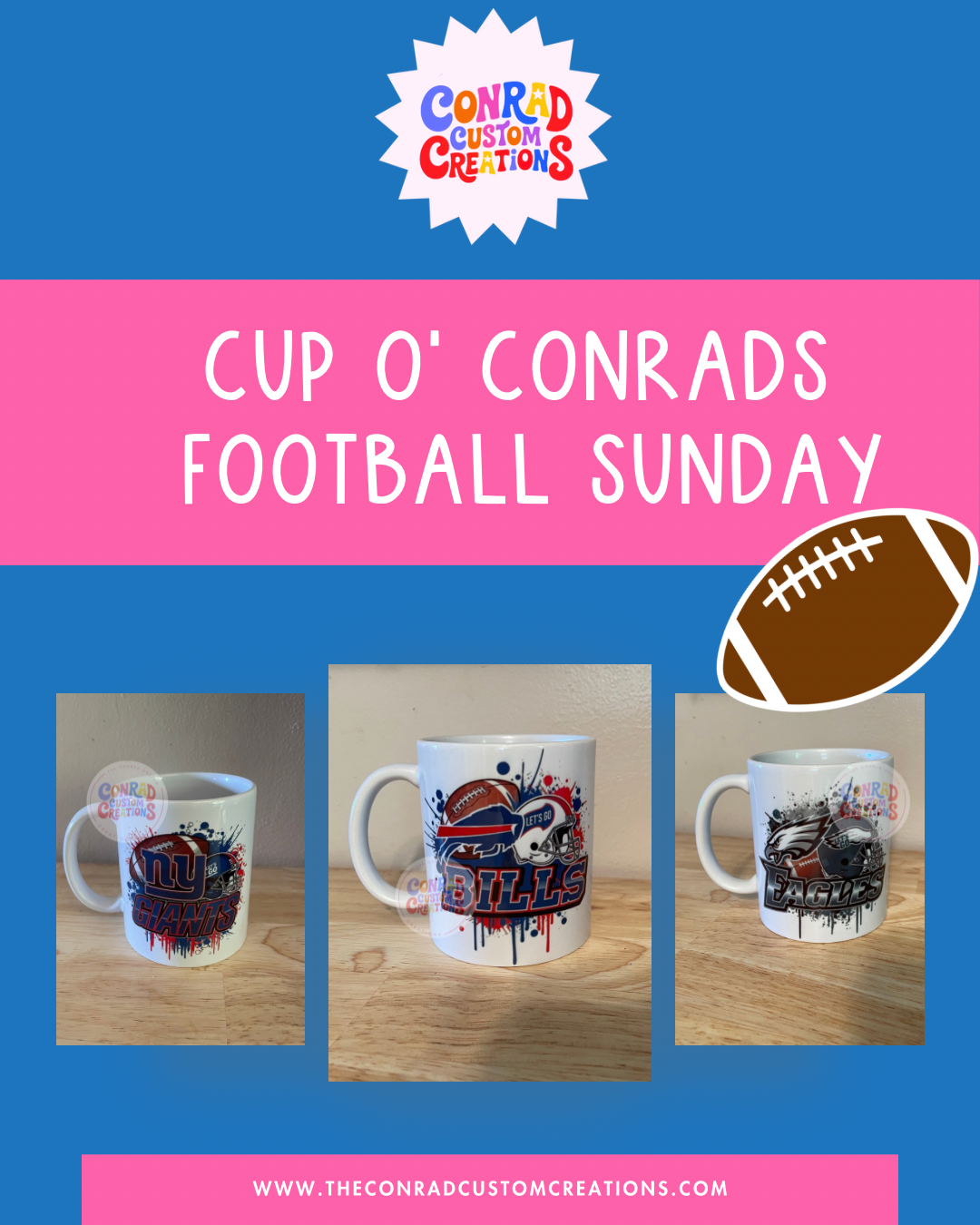 First Down, First Sip: Football Mugs