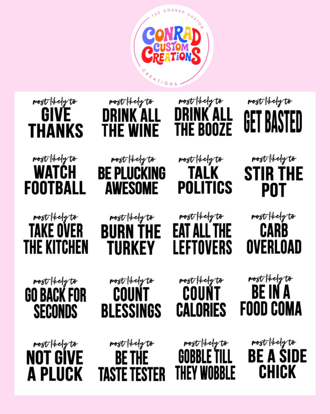 "Most Likely" Thanksgiving Shirts