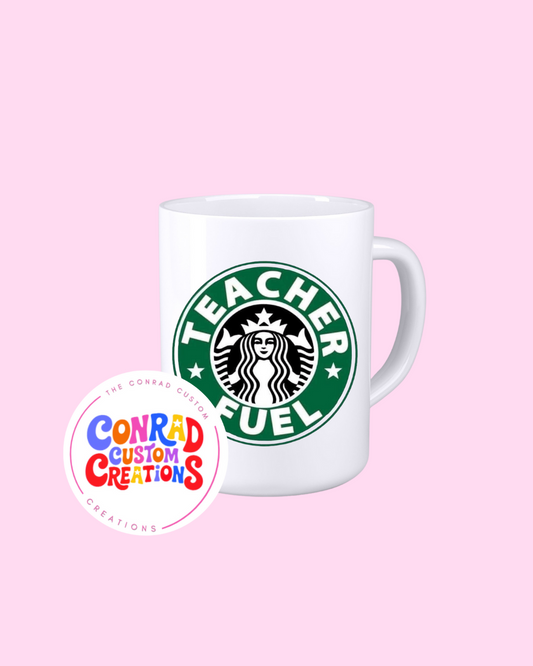 Teacher Fuel Starbucks-Themed Mug