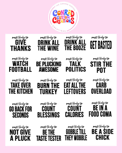 "Most Likely" Thanksgiving Shirts
