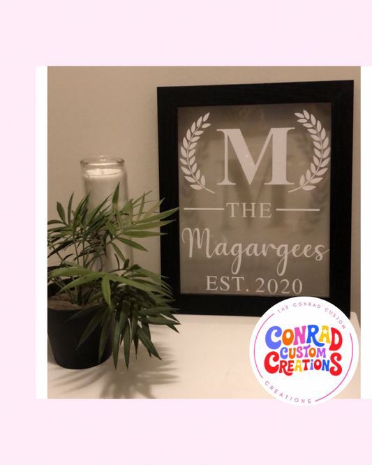 Cozy Casa: Last Name Float Frame